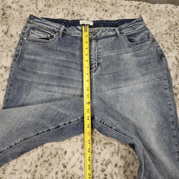 Eloquii Size 24V (Viola Fit) Stretch Denim Jeans High Rise Med Wash Tapered Leg - Picture 8 of 11